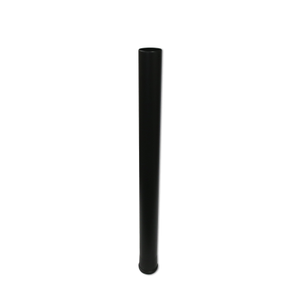 1 metre Straight 3 Inch Plain Black Flue Section