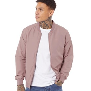 Brave Soul Mens Sanjay Bomber Jacket Pink