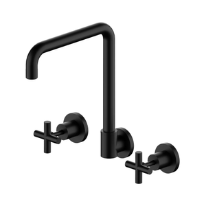 Nero X Plus Wall Kitchen Set Swivel Spout Matte Black