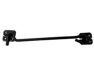 Steel Cabin Hook - 8" (Inch) / 200mm - Black Epoxy Covering - Hardware Solutions