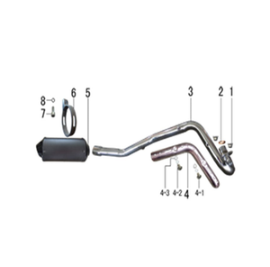 M2R RF125 S2 Pit Bike Front Exhaust Pipe