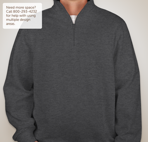 Sport-Tek Premium Quarter Zip Sweatshirt - Embroidered - Graphite Heather