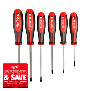 Milwaukee 4932471807 Tri-Lobe Slotted/Phillips Screwdriver Set (6 Pieces)
