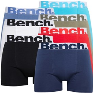 Bench Mens Malko Seven Pack Boxers Black/Light Teal/Navy/Red/White/Light Khaki/Blue