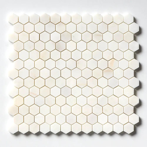 Calacatta Cremo Honed Hexagon 1x1 Marble Mosaics 11 1/2x12 1/4