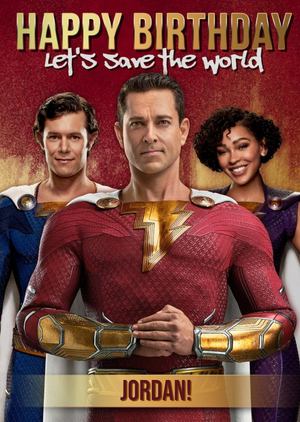 Shazam! Birthday Card