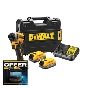 DeWalt DCF850E2T 18V XR Brushless Impact Driver with 2x Powerstack Batteries