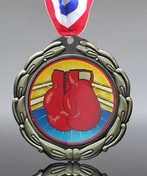 Epoxy-Domed Boxing Medal