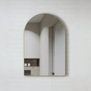 Archie Framed Mirror 900x600mm Brushed Yellow Gold