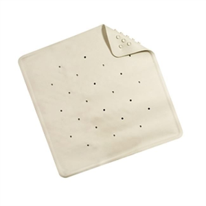 Croydex Basics Rubber Non Slip Grip White Shower Mat - 53cm X 53cm