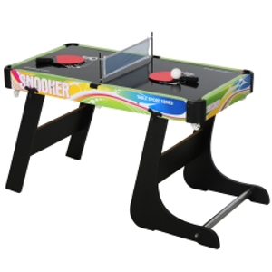 HOMCOM Folding Multi Gaming Table 4 in 1 Hockey, Football Table, Table Tennis, Billiards For Play Fun