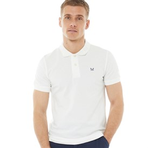Crew Clothing Mens Melbury Solid Polo Shirt White