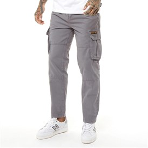 Bench Mens Sergei Twill Cargo Pants Steel Grey