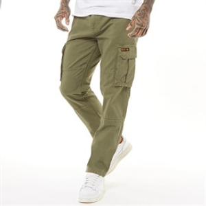 Bench Mens Sergei Twill Cargo Pants Light Khaki