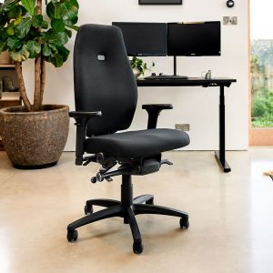 Positiv Plus High Back Black Office Chair (with armrests & memory foam seat)