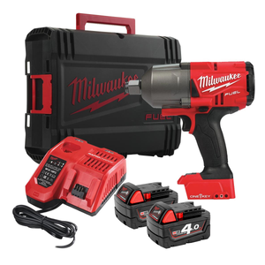 Milwaukee M18 ONEFHIWF34-402X 18V Fuel 3/4" Brushless One-Key Impact Wrench with 2x 4.0Ah Batteries