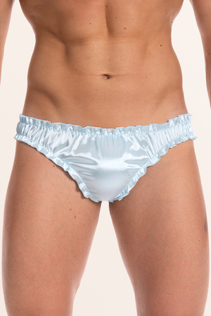 Satin Tanga Thong - Baby Blue