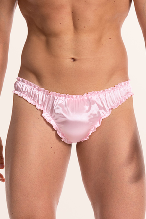 Satin Tanga Thong - Baby Pink