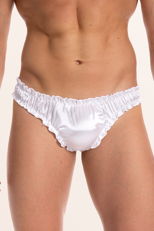 Satin Tanga Thong - White