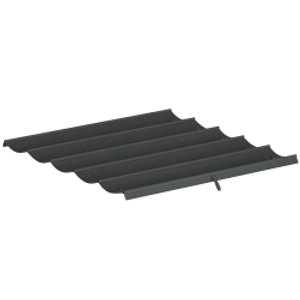 Outsunny Retractable Pergola Cover, 2.55 x 2.5 m Replacement Canopy Fabric for 3 x 3 m Frame, Roof Top Only, Dark Grey