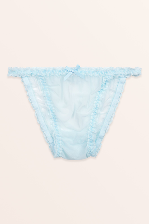 Sheer Frilly Panties - Baby Blue