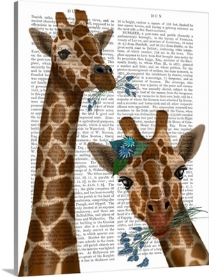 Chewing Giraffe Duo
