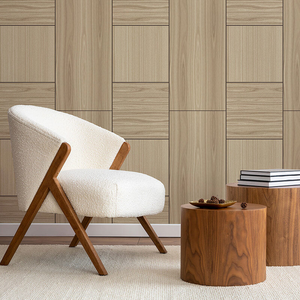 Belgravia Decor Wood Panel Light Oak Wallpaper - 2511