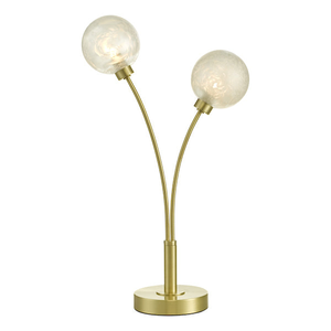 Dar Avari Table Lamp Satin Brass Glass