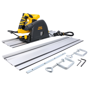 TOUGH MASTER Plunge Track Saw Corded Electric 1400W with 2 Guide Rails 700mm each & 165mm Blade | TM-PTS165