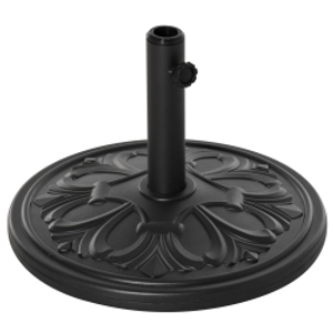Outsunny 13kg Round Parasol Base Sun Umbrella Weight Stand Holder Patio Outdoor Garden, Black
