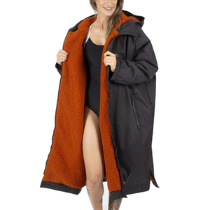 Trespass Adults Oversized Hooded Changing Robe Dry Coat - Dark Grey - L / Dark Grey