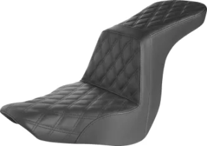 Saddlemen Tour Step-Up Front & Rear Lattice Stitched Seat For Harley Davidson 2018-2025 Softail Low Rider FXLR/FXLRS/FXLRST & Sport Glide FLSB Models (818-29-195)