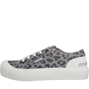 Rocket Dog Womens Jazzin Plus Canvas Pumps Ames Leopard Grey