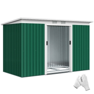 Outsunny 4ft x 9ft Steel Garden Tool Shed