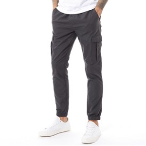 French Connection Mens Combat Tech Cargo Trousers Charcoal