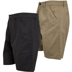 Brave Soul Mens Hansen Two Pack Chino Shorts Dark Navy/Stone