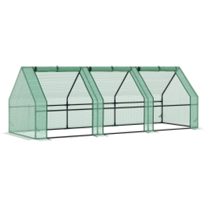 Outsunny Polytunnel Greenhouse, Steel Frame, XS size