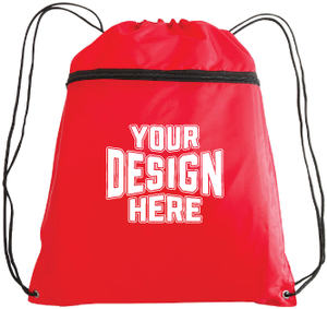 Zipper Pocket Drawstring Bags