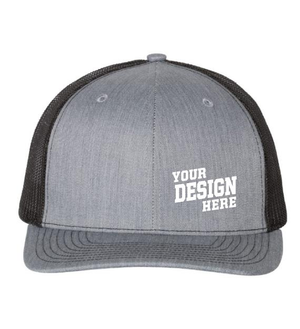 Custom Richardson 112 Trucker Hat - Black Mesh