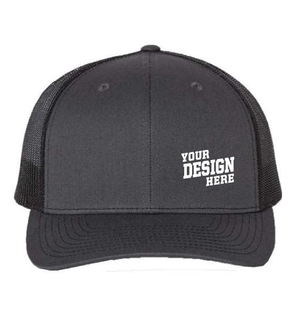 Custom Richardson 112 Trucker Hat – Charcoal Front