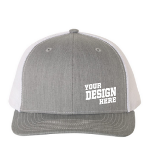 Custom Richardson 112 Trucker Hat - Heather-Gray Front