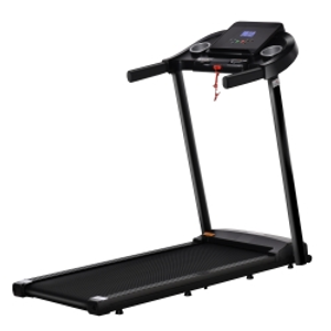 HOMCOM Treadmill Electric Motorised Running Machine With Clear LED display and Safe Protect Design, Black