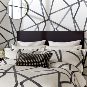 Sumi Duvet Cover, Charcoal