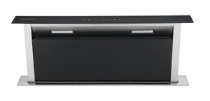 90cm Downdraft Cooker Hood With Black Panel