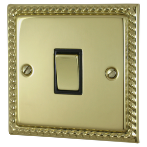 Georgian Polished Brass Switch (1 Gang)