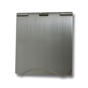 Brushed Steel Floor Socket (1 Gang)
