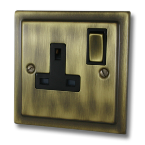 Victorian Antique Brass Socket (1 Gang)