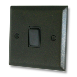 Spectrum Graphite Light Switch (1 Gang/Black Switch)