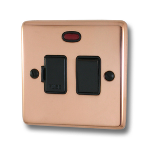 Contour Copper Switched Fused Spur with Neon (Black Switch)