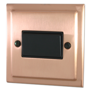 Victorian Rose Gold Fan Isolator Switch (Black Switch)